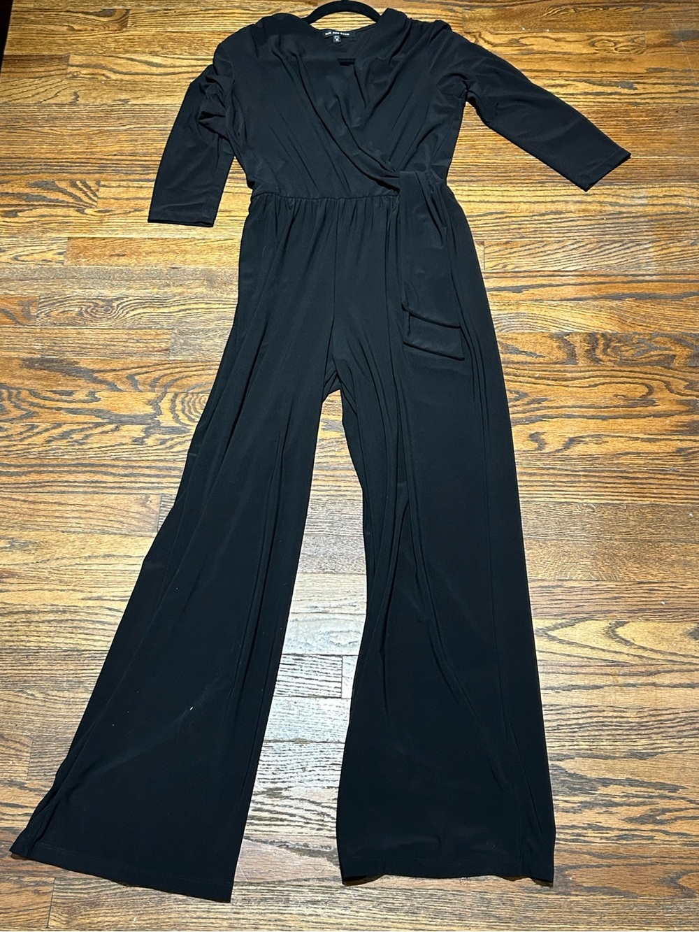 Black Wrap-Front Long Sleeve Bodysuit - Women's